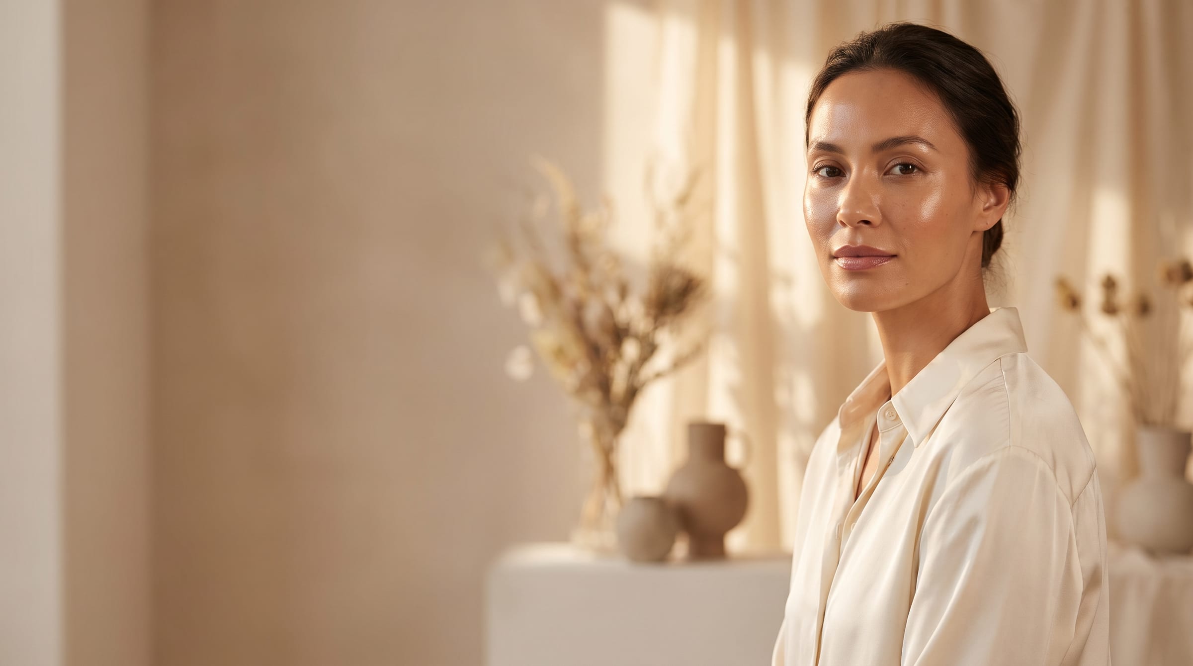The serene, light-filled interior of Rosina Antenucci Aesthetics